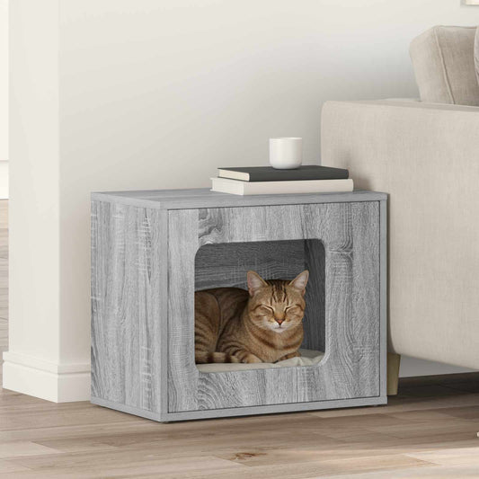 Cat House Grey Sonoma 51 x 30 x 42.5 cm Engineered Wood