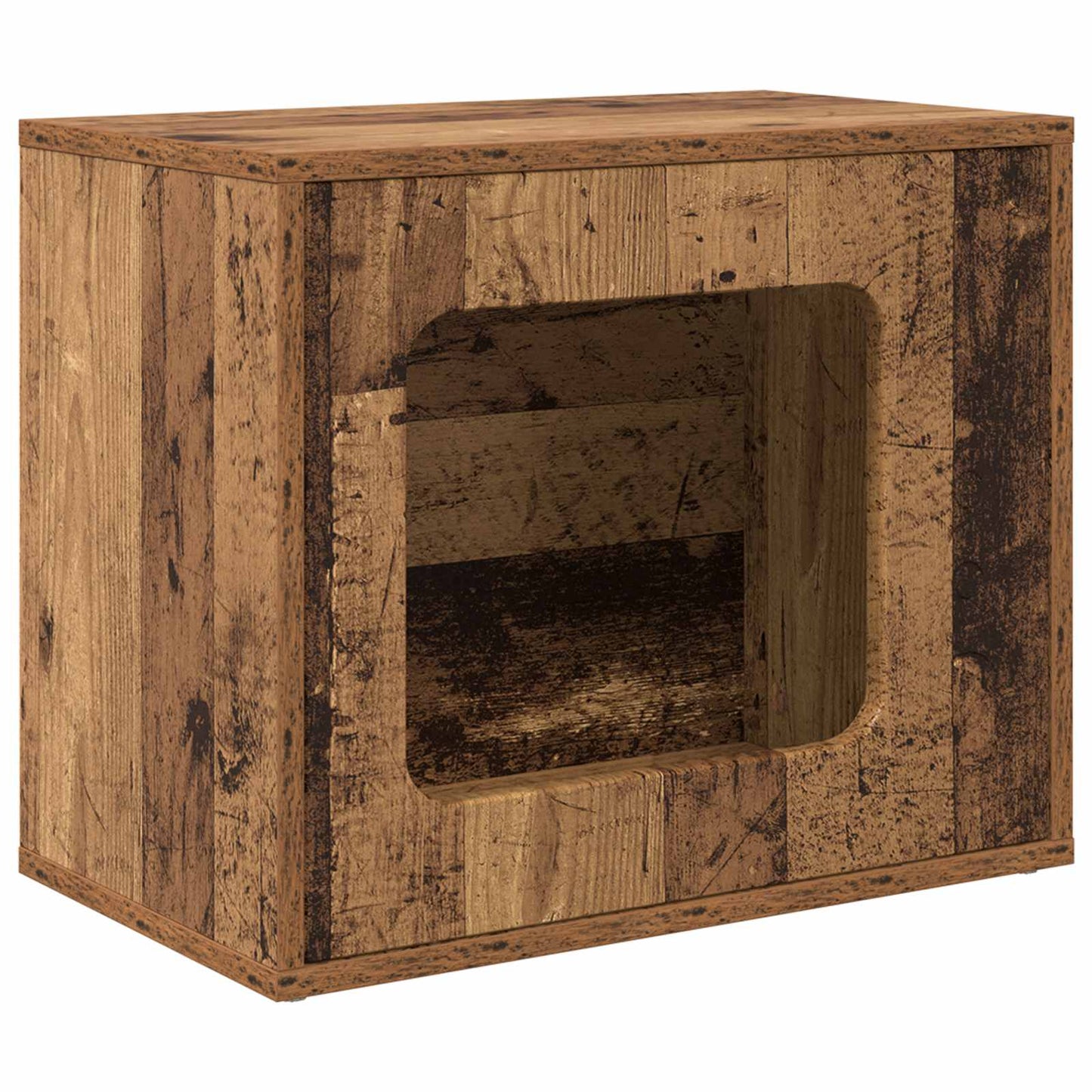 Cat House Old Wood 51 x 30 x 42.5 cm Engineered Wood