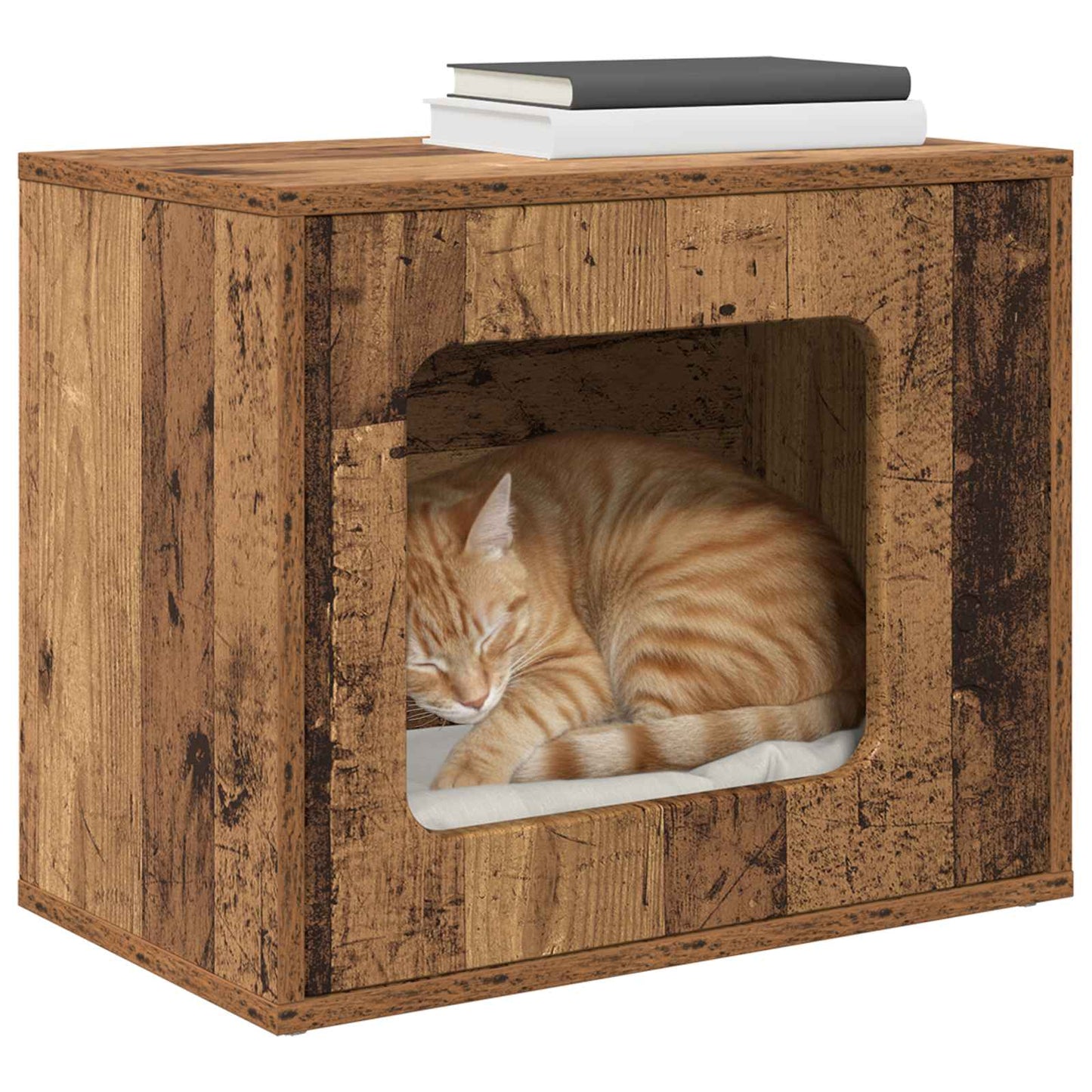 Cat House Old Wood 51 x 30 x 42.5 cm Engineered Wood