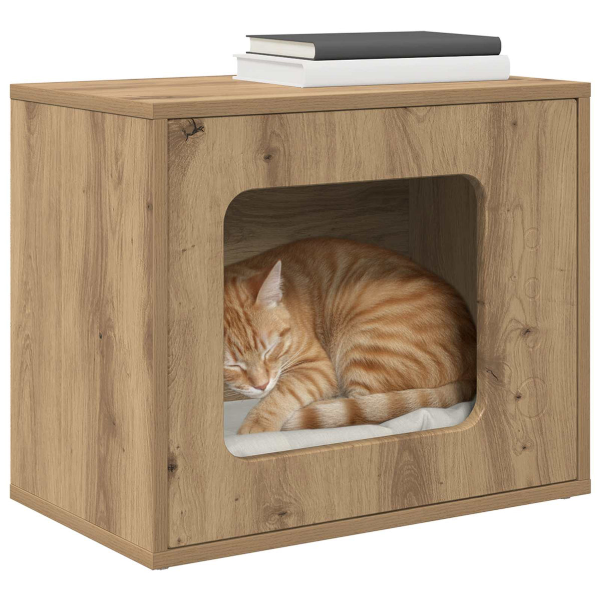 Cat House Artisan Oak 51 x 30 x 42.5 cm Engineered Wood