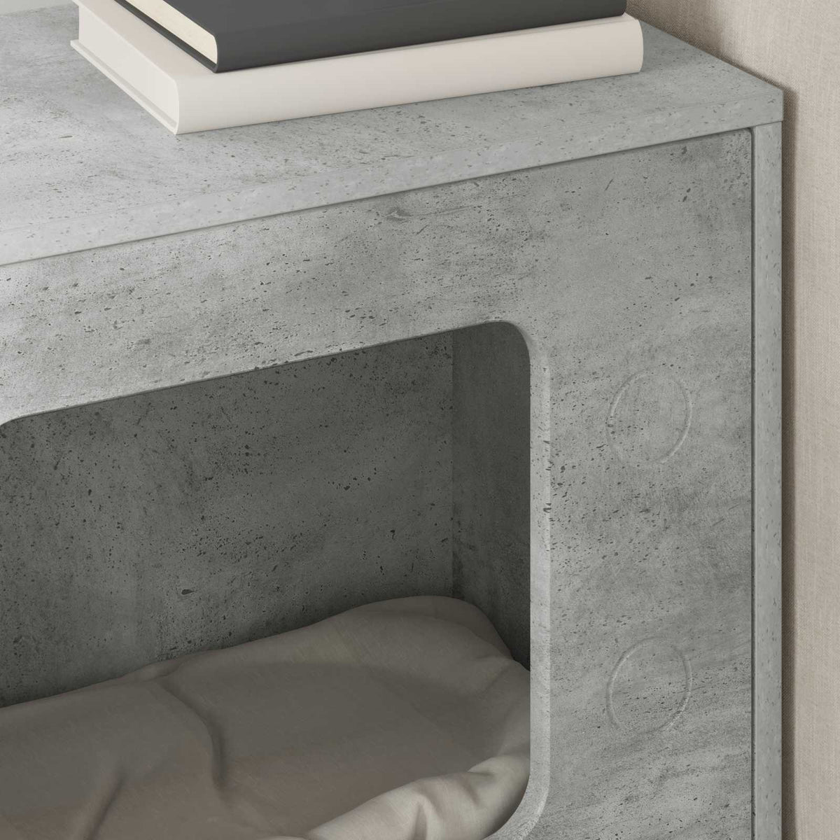 Cat House Concrete Grey 51 x 30 x 52 cm Engineered Wood