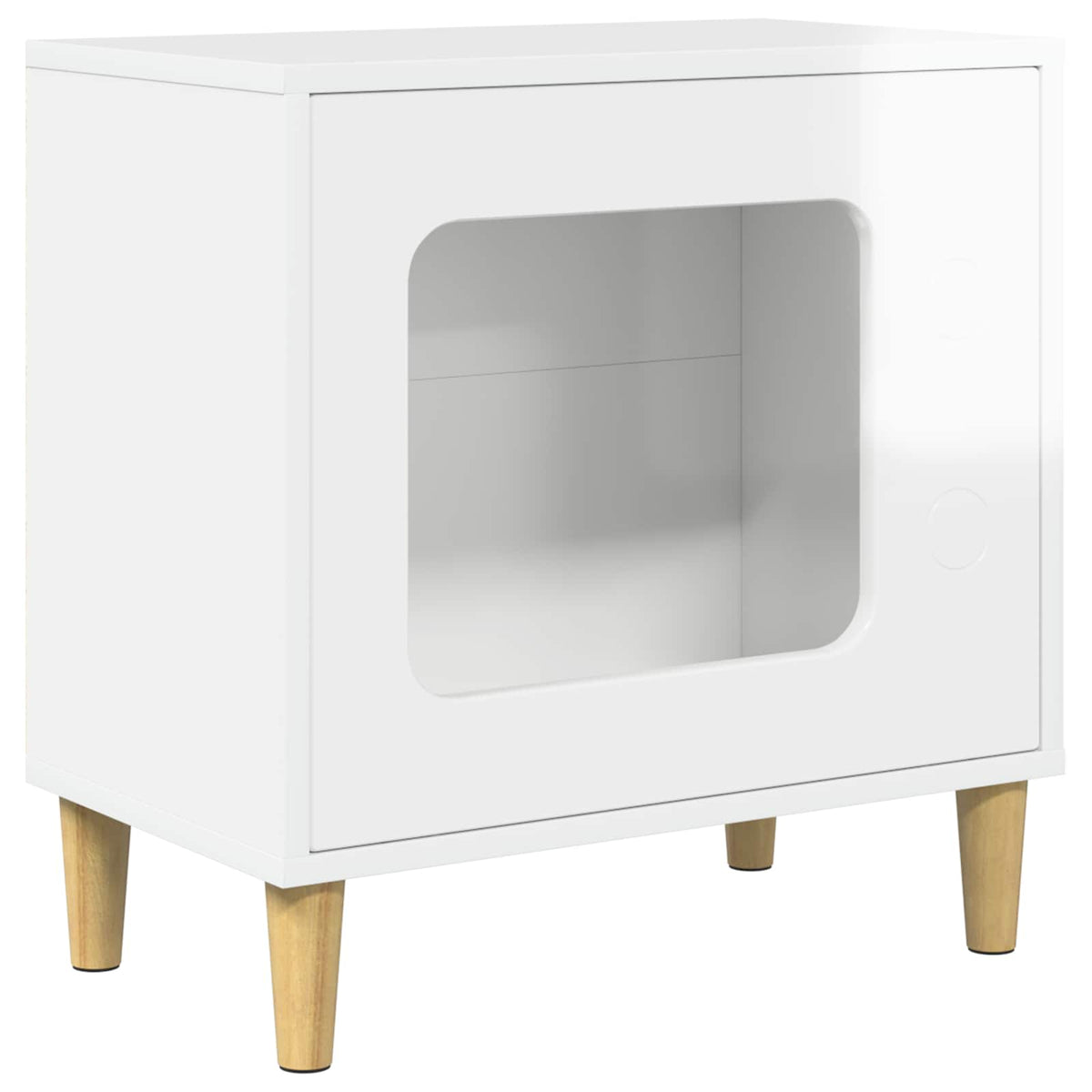 Cat House High Gloss White 51 x 30 x 52 cm Engineered Wood
