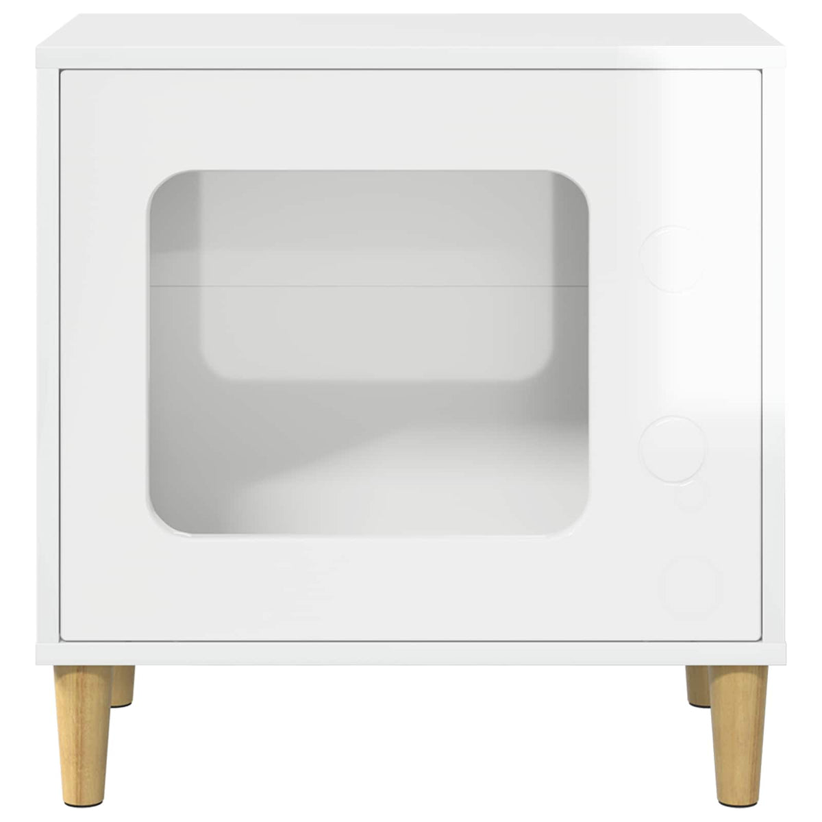 Cat House High Gloss White 51 x 30 x 52 cm Engineered Wood
