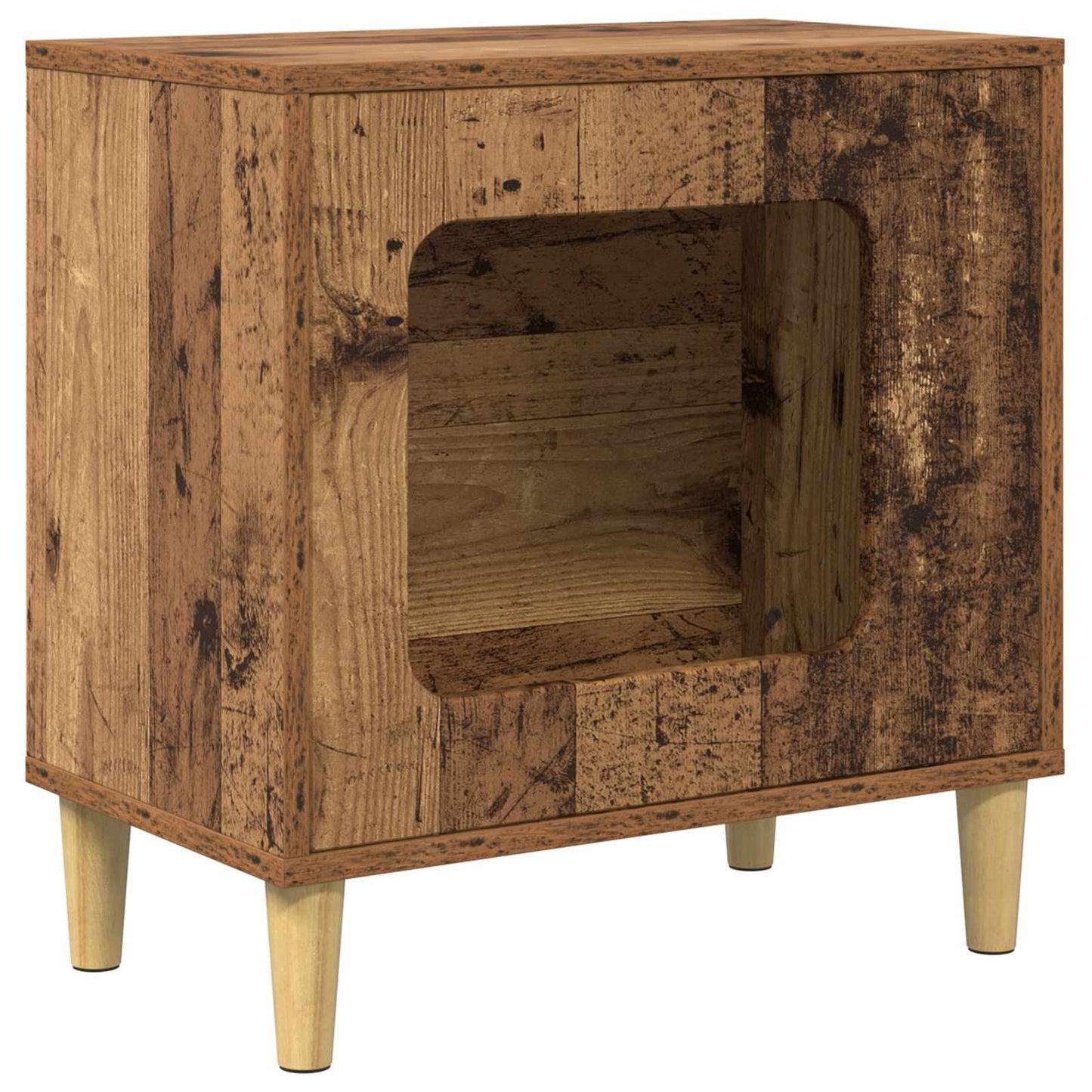 Cat House Old Wood 51 x 30 x 52 cm Engineered Wood