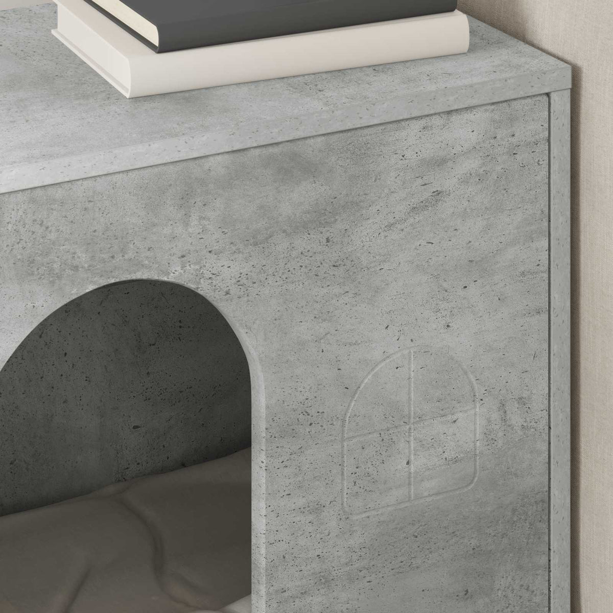 Cat House Concrete Grey 51 x 30 x 52 cm Engineered Wood