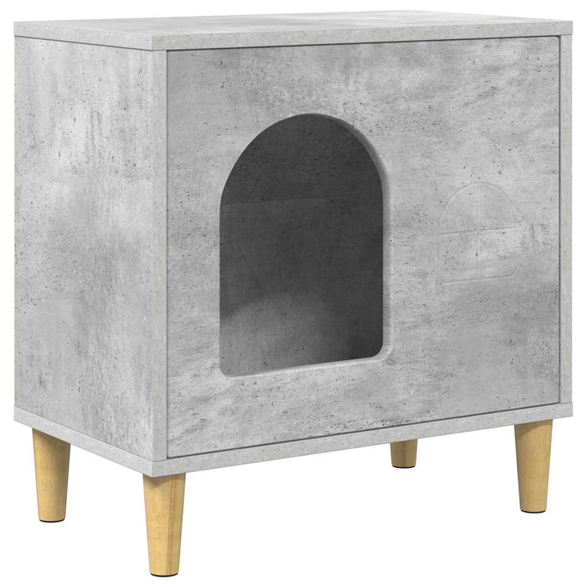 Cat House Concrete Grey 51 x 30 x 52 cm Engineered Wood