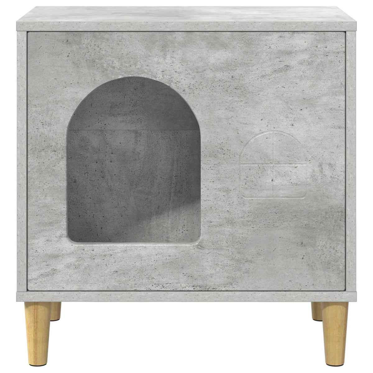 Cat House Concrete Grey 51 x 30 x 52 cm Engineered Wood