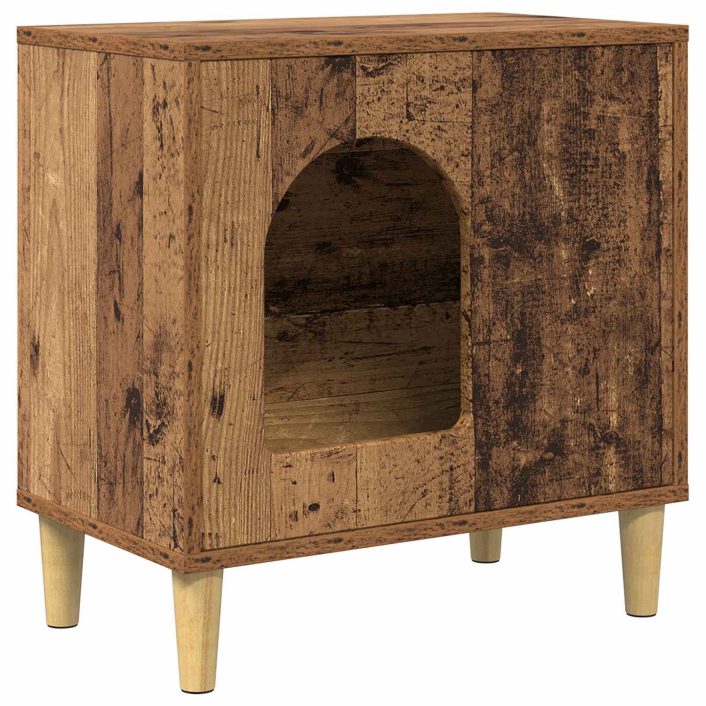 Cat House Old Wood 51 x 30 x 52 cm Engineered Wood