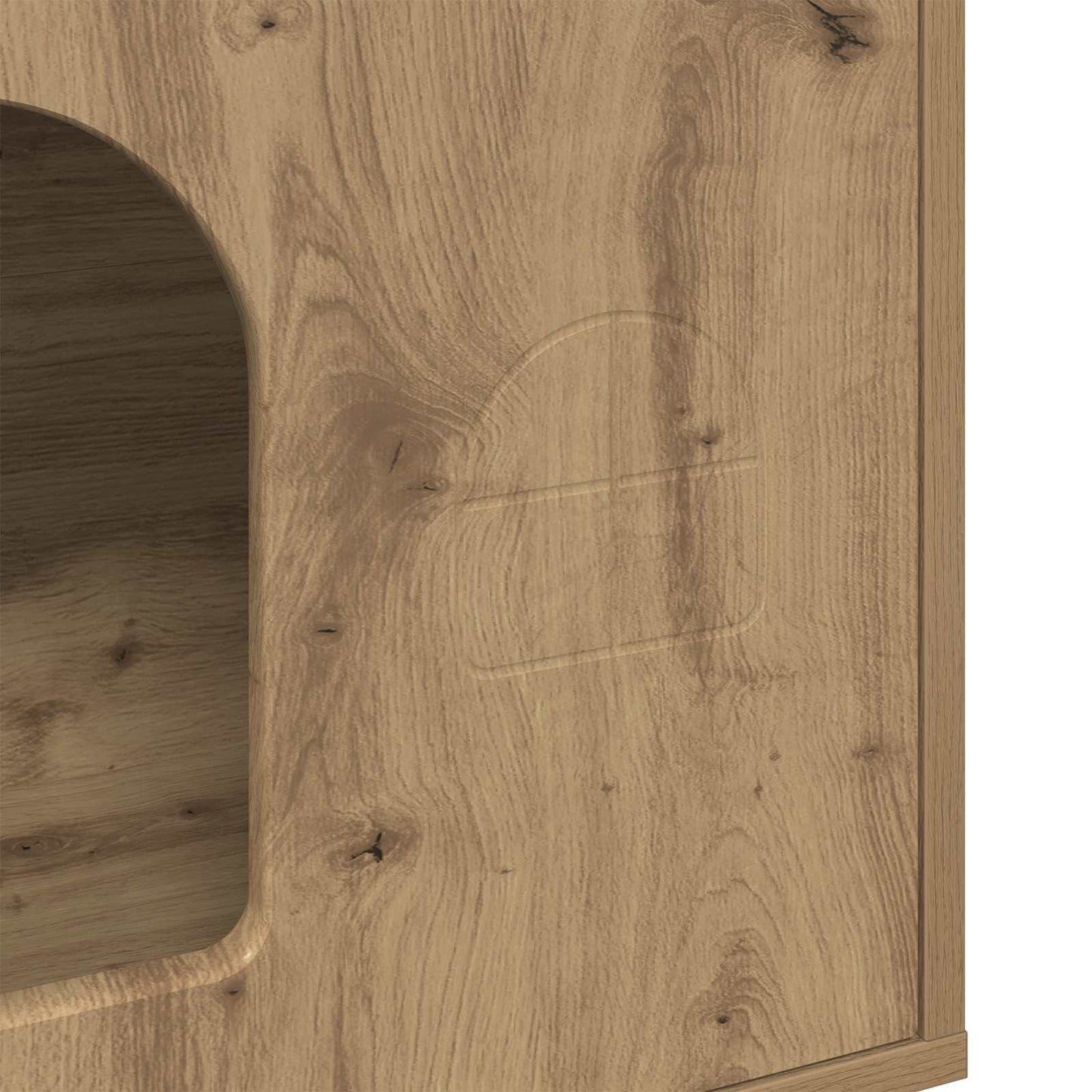Cat House Artisian Oak 51 x 30 x 52 cm Engineered Wood