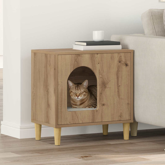 Cat House Artisian Oak 51 x 30 x 52 cm Engineered Wood