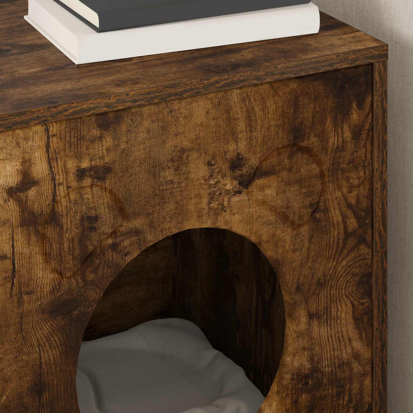 Cat House Smoked Oak 42.5 x 40 x 53 cm Engineered Wood