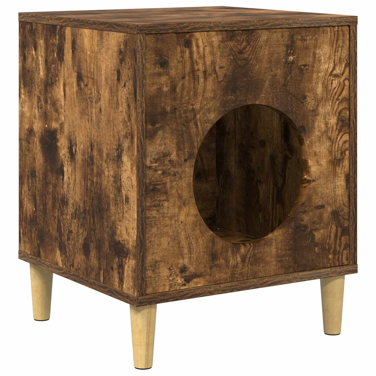 Cat House Smoked Oak 42.5 x 40 x 53 cm Engineered Wood