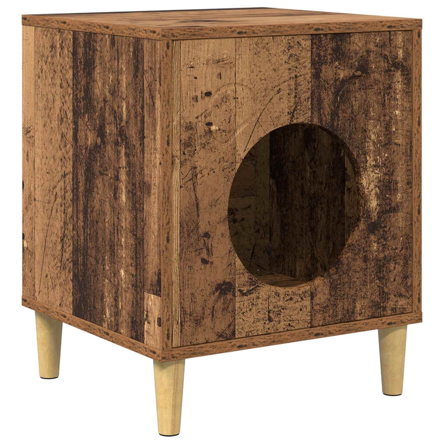 Cat House Old Wood 42.5 x 40 x 53 cm Engineered Wood