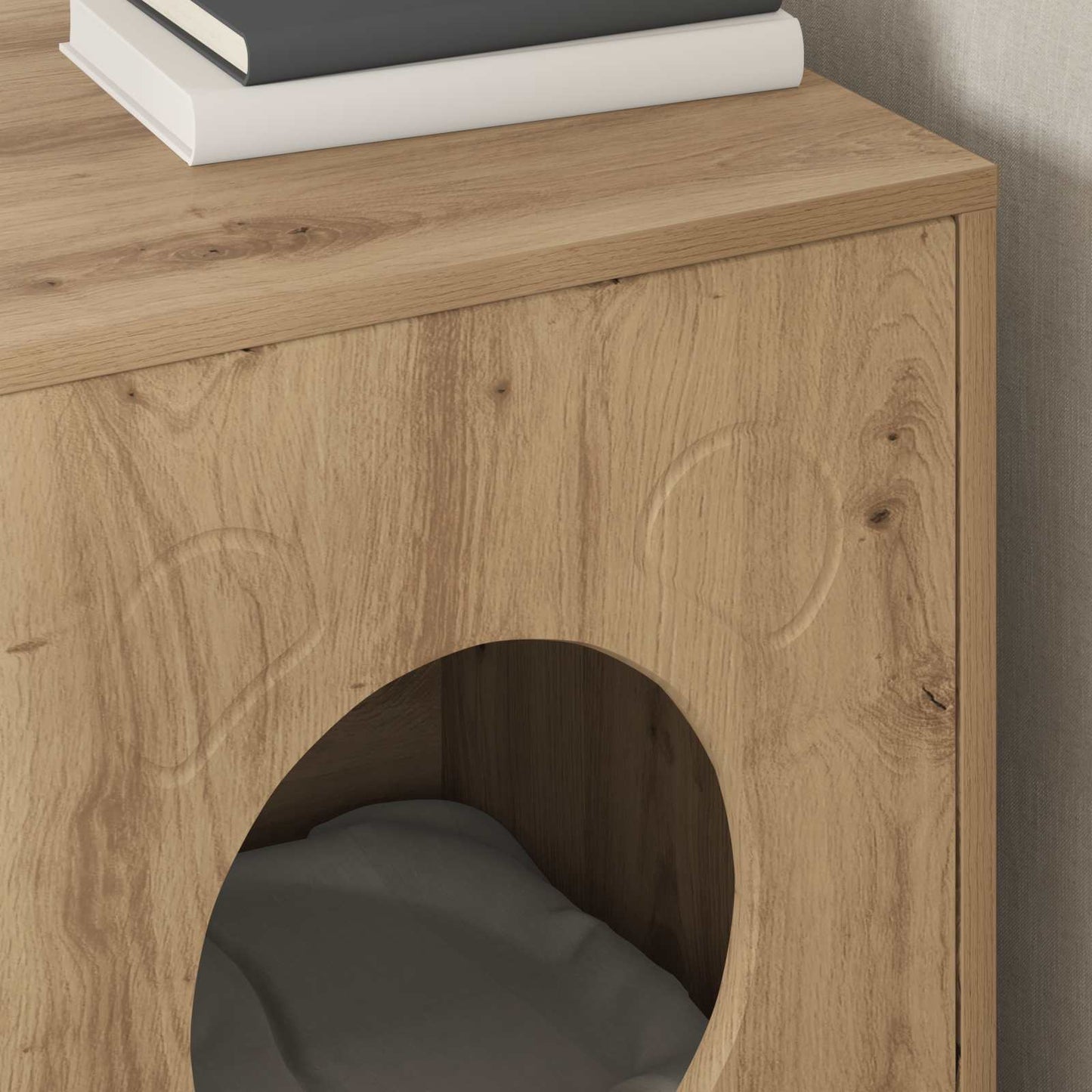 Cat House Artisian Oak 42.5 x 40 x 53 cm Engineered Wood
