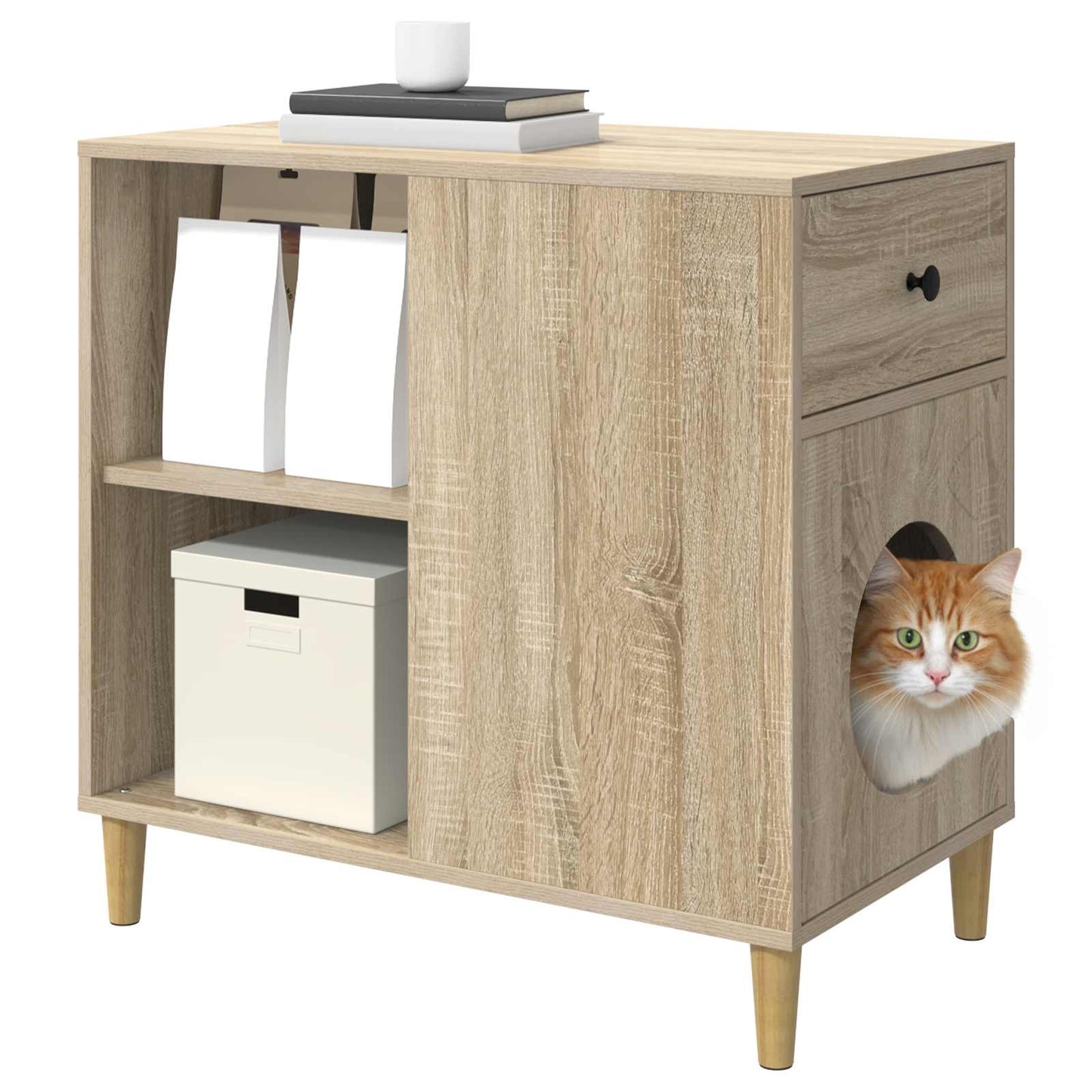 Cat House Sonoma 72 x 42.5 x 70 cm Engineered Wood