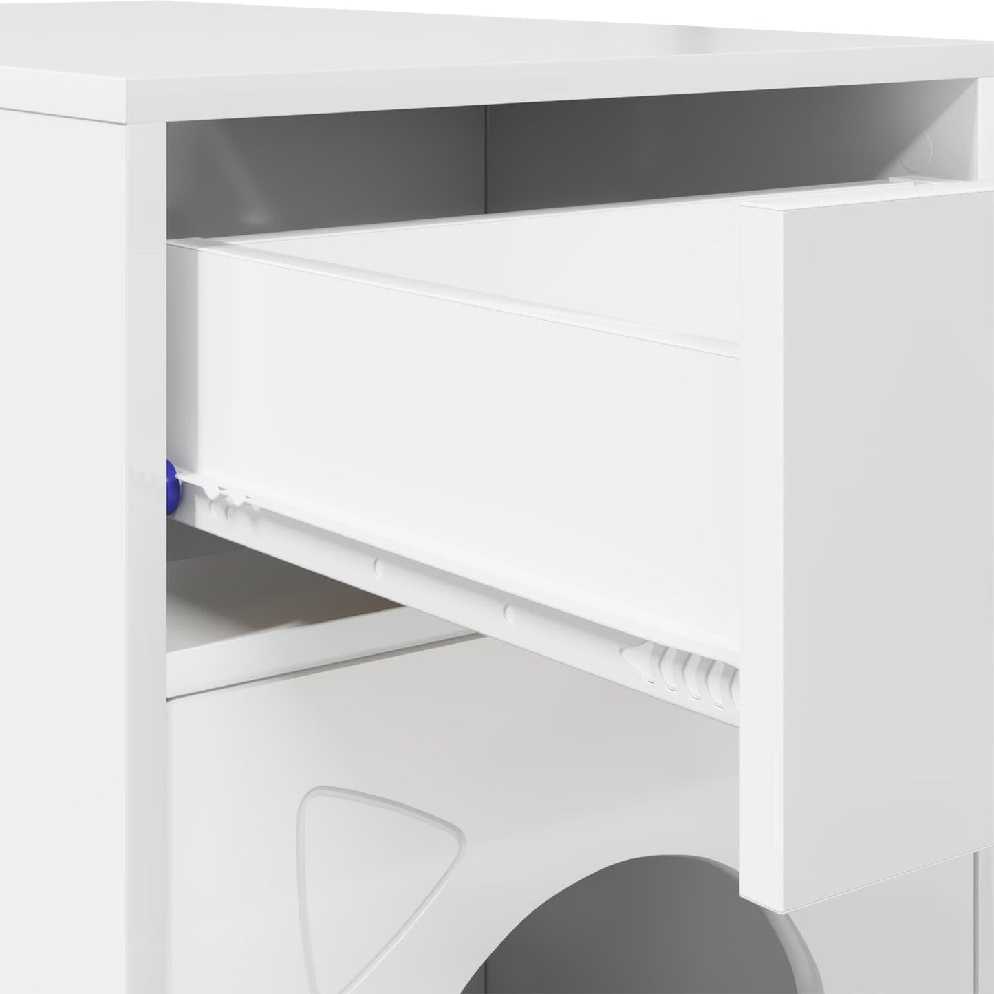 Cat House Gloss White 72 x 42.5 x 70 cm Engineered Wood