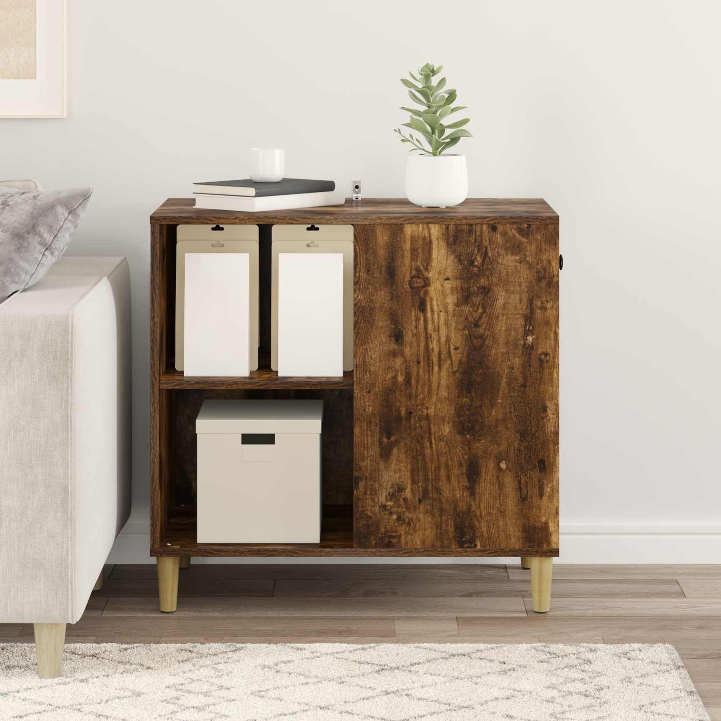 Cat House Smoked Oak 72 x 42.5 x 70 cm Engineered Wood
