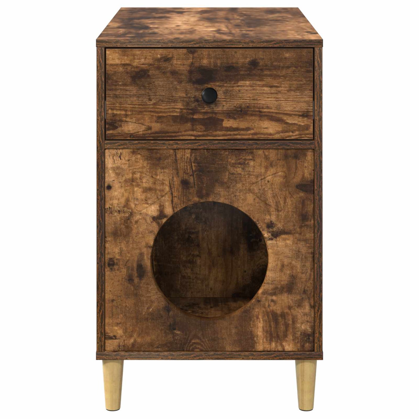 Cat House Smoked Oak 72 x 42.5 x 70 cm Engineered Wood
