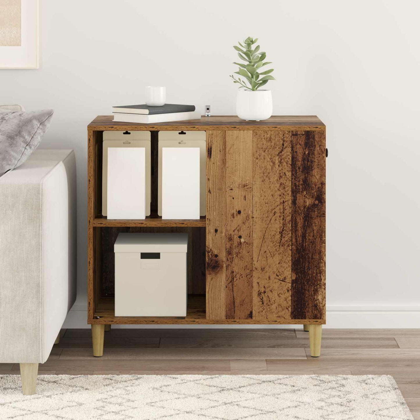 Cat House Old Wood 72 x 42.5 x 70 cm Engineered Wood