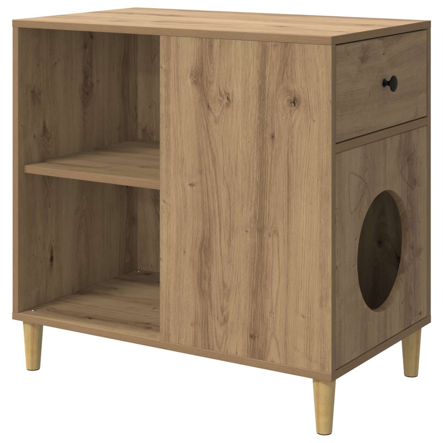 Cat House Artisian Oak 72 x 42.5 x 70 cm Engineered Wood