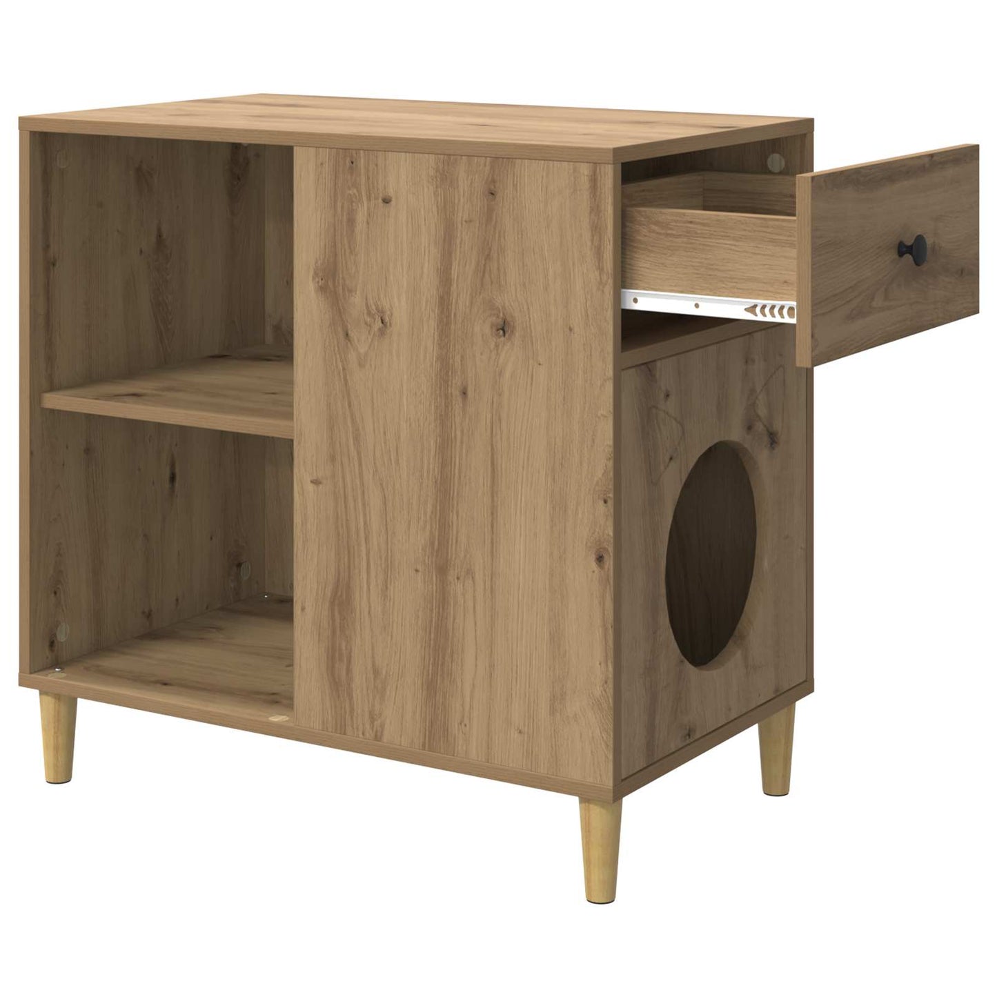 Cat House Artisian Oak 72 x 42.5 x 70 cm Engineered Wood
