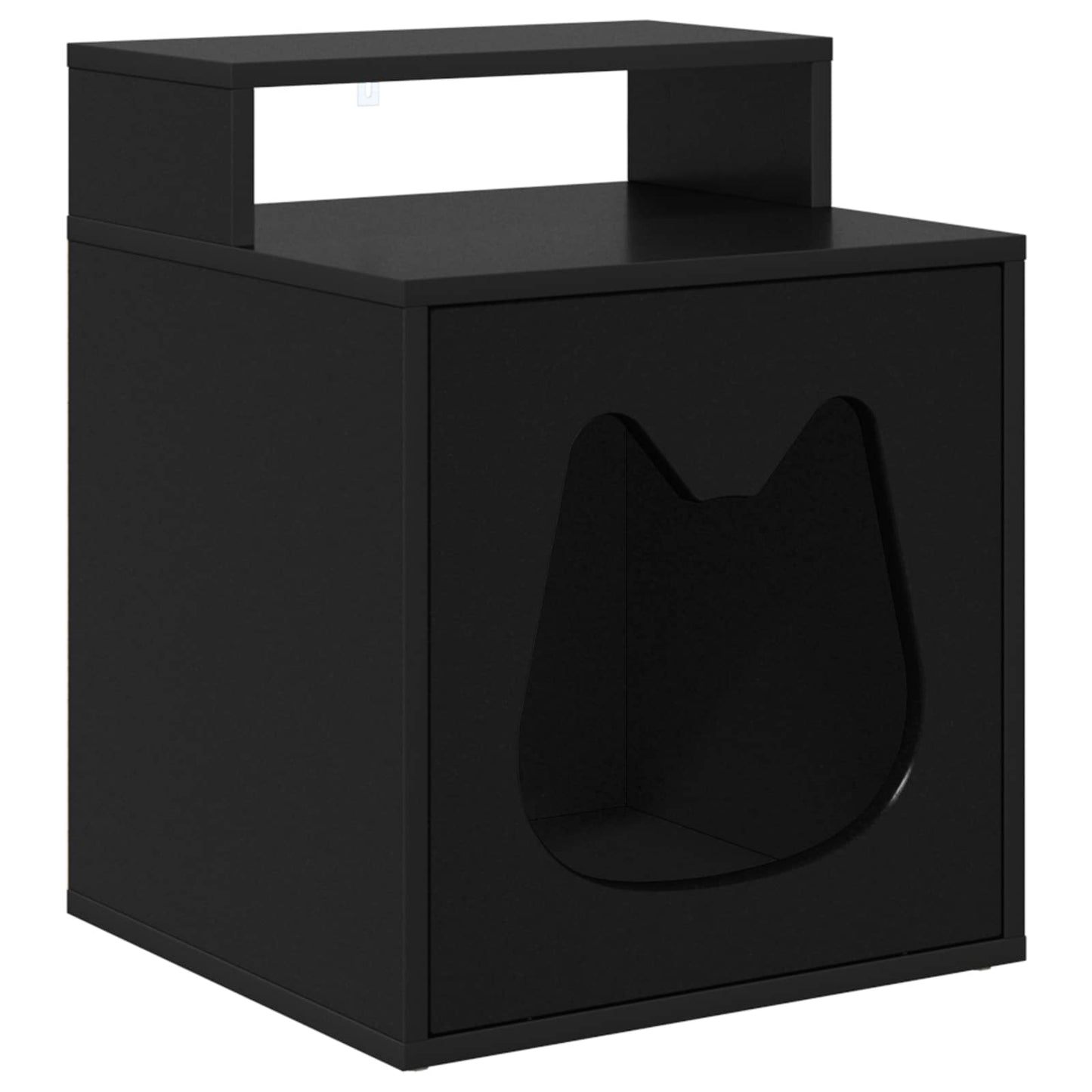 Cat House Black 42.5 x 40 x 53.5 cm Engineered Wood