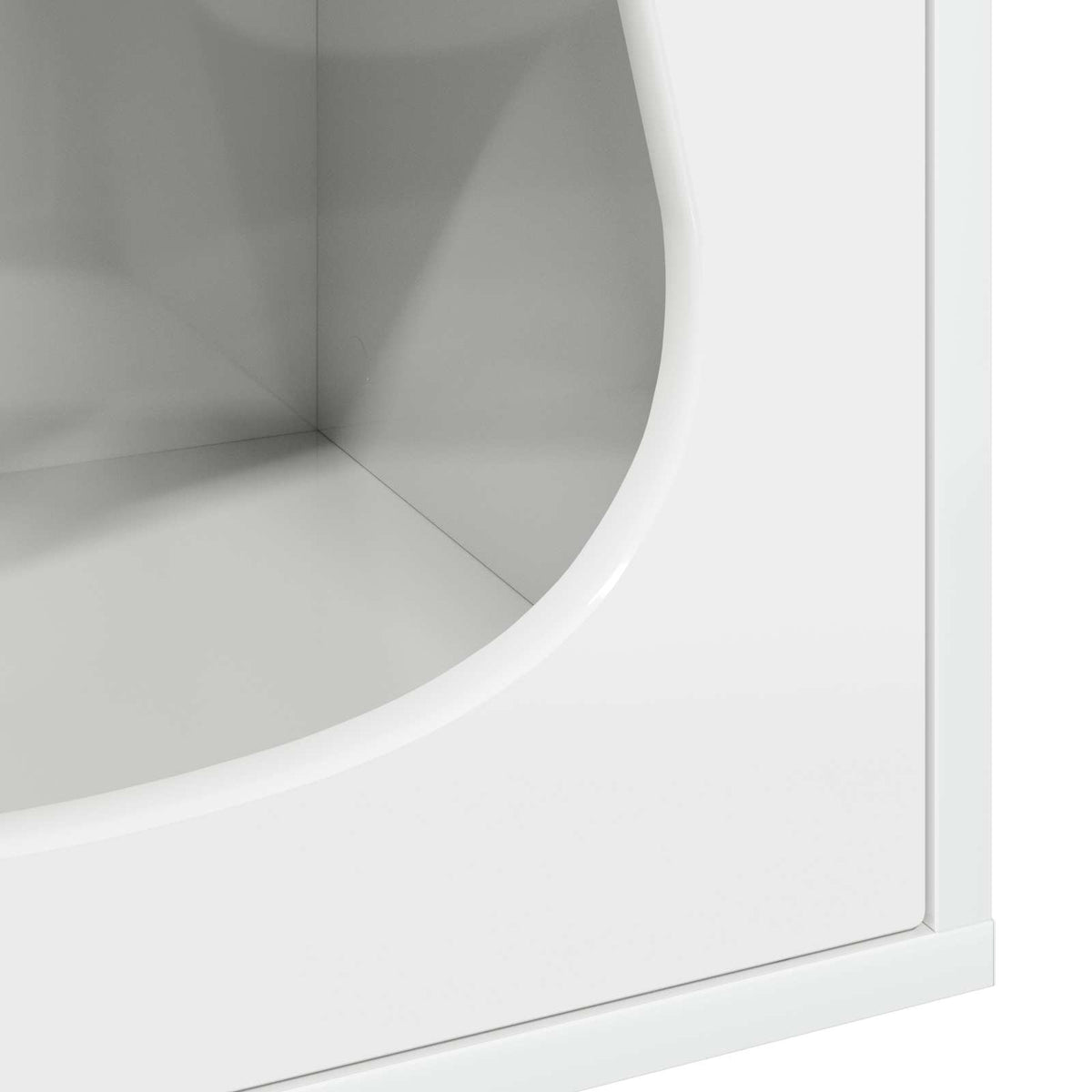 Cat House Gloss White 16.73 x 15.75 x 21.06 in Engineered Wood
