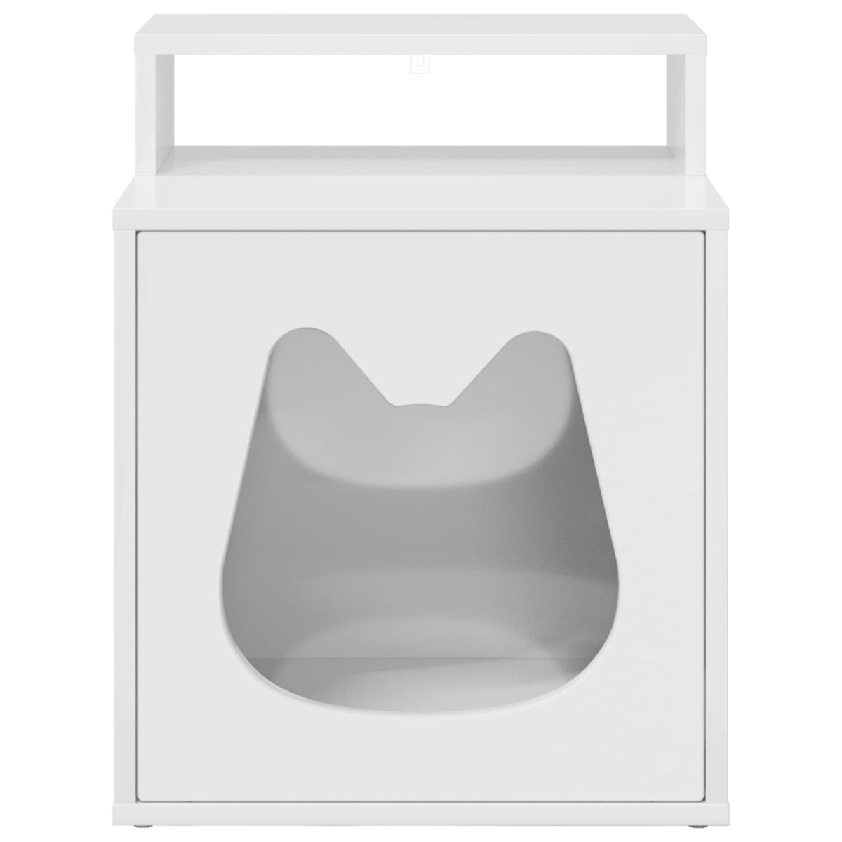 Cat House Gloss White 16.73 x 15.75 x 21.06 in Engineered Wood