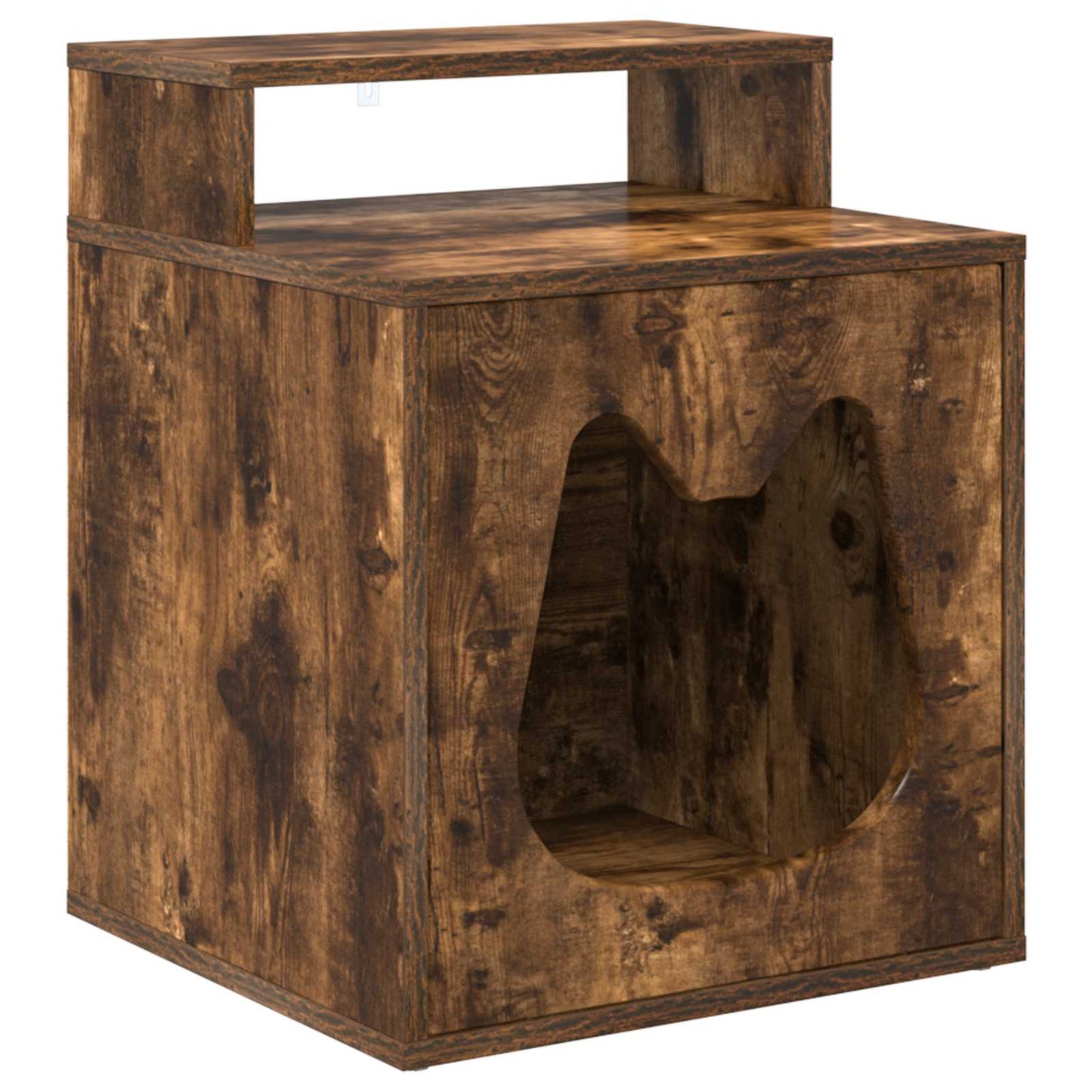 Cat House Smoked Oak 42.5 x 40 x 53.5 cm Engineered Wood
