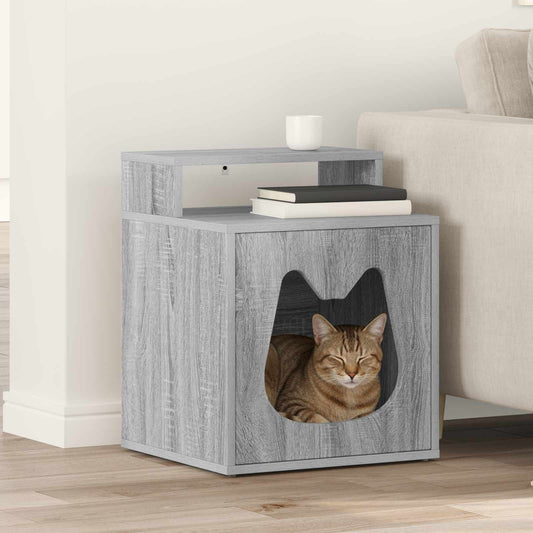 Cat House Grey Sonoma 42.5 x 40 x 53.5 cm Engineered Wood