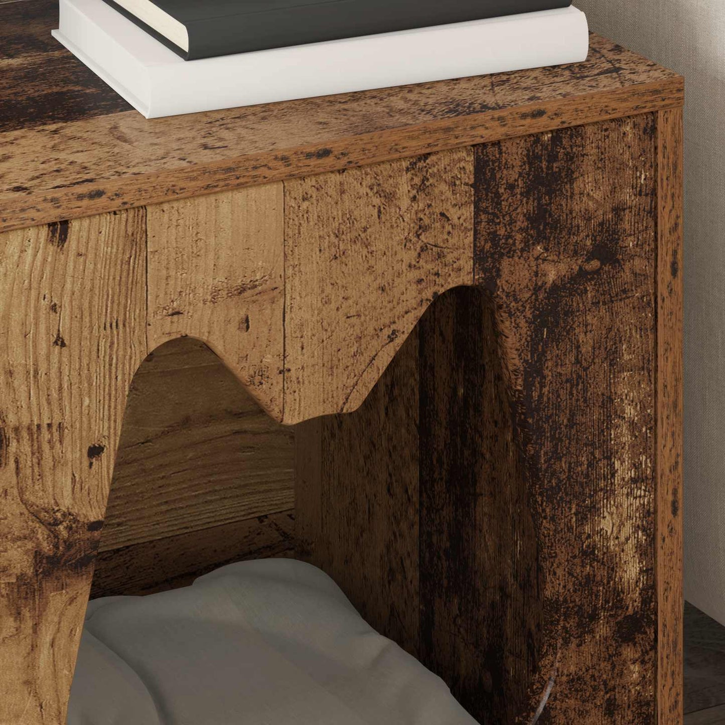 Cat House Old Wood 42.5 x 40 x 53.5 cm Engineered Wood