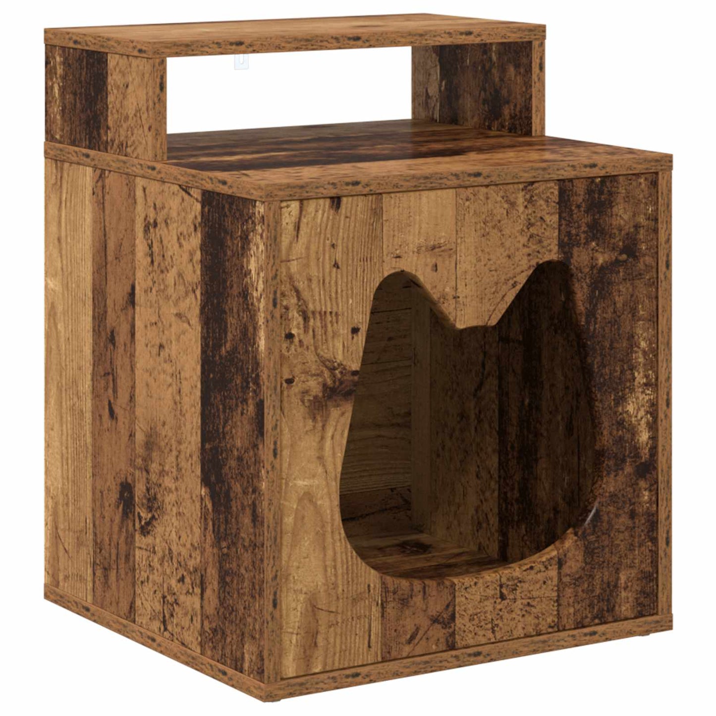 Cat House Old Wood 42.5 x 40 x 53.5 cm Engineered Wood