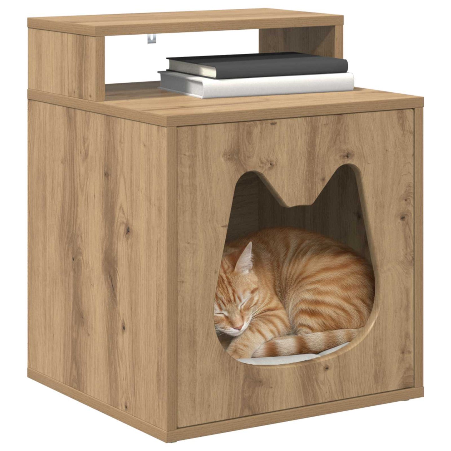 Cat House Artisian Oak 42.5 x 40 x 53.5 cm Engineered Wood