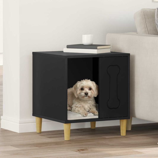 Dog House Black 44 x 42 x 49 cm Engineered Wood