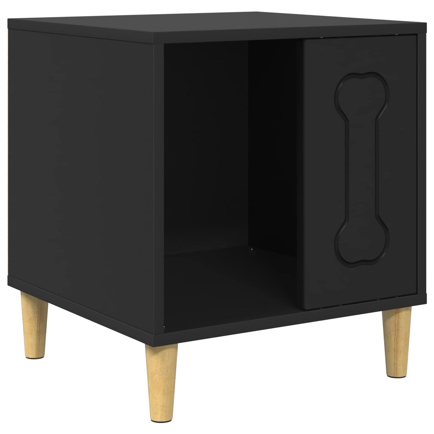 Dog House Black 44 x 42 x 49 cm Engineered Wood