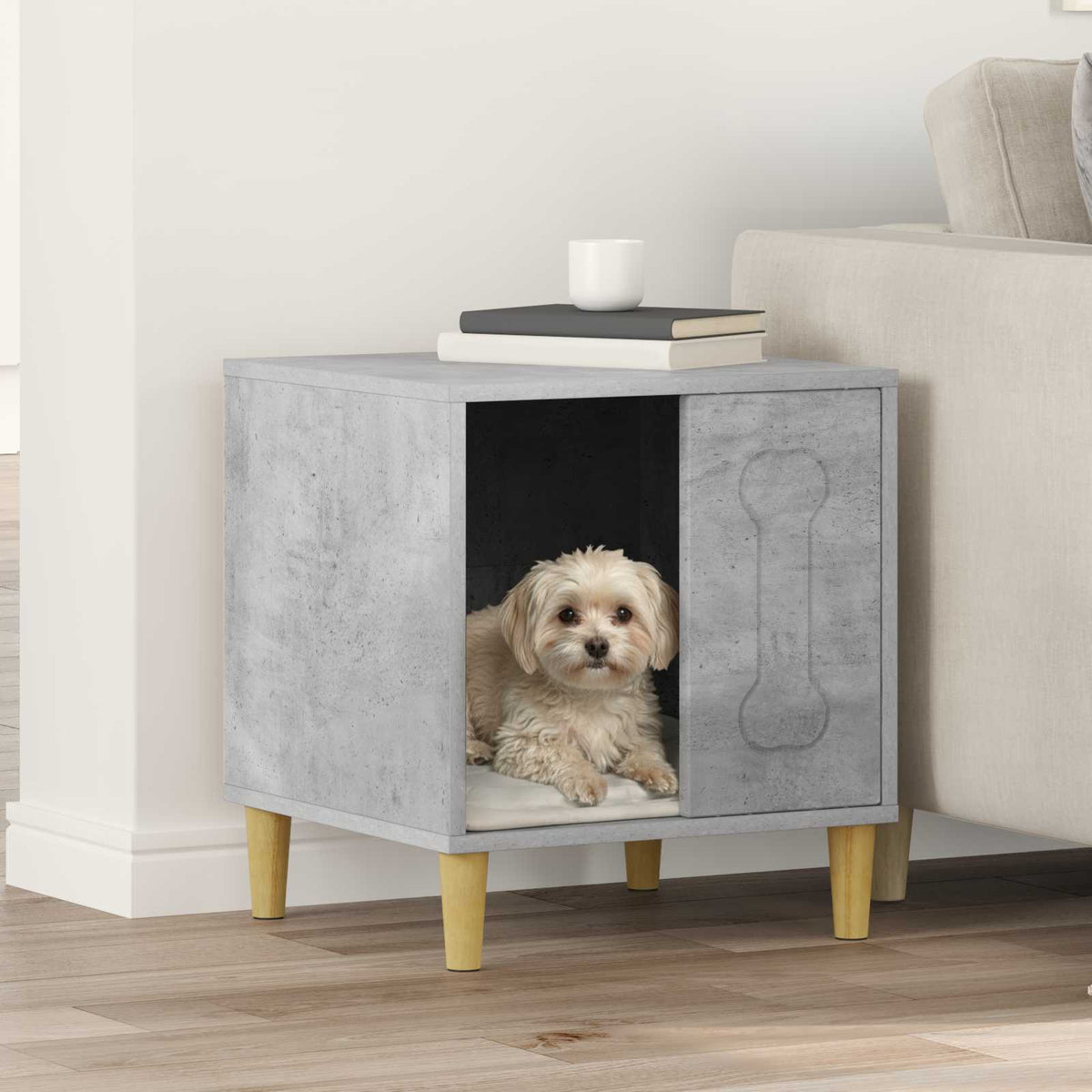 Dog House Concrete Grey 44 x 42 x 49 cm Engineered Wood