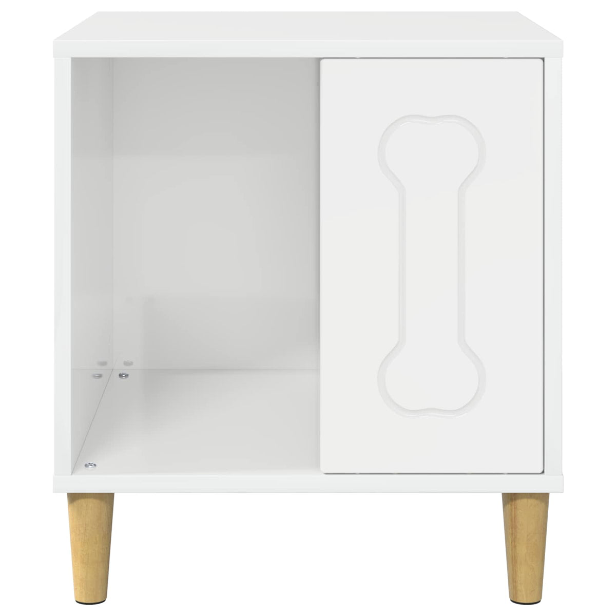Dog House Gloss White 44 x 42 x 49 cm Engineered Wood