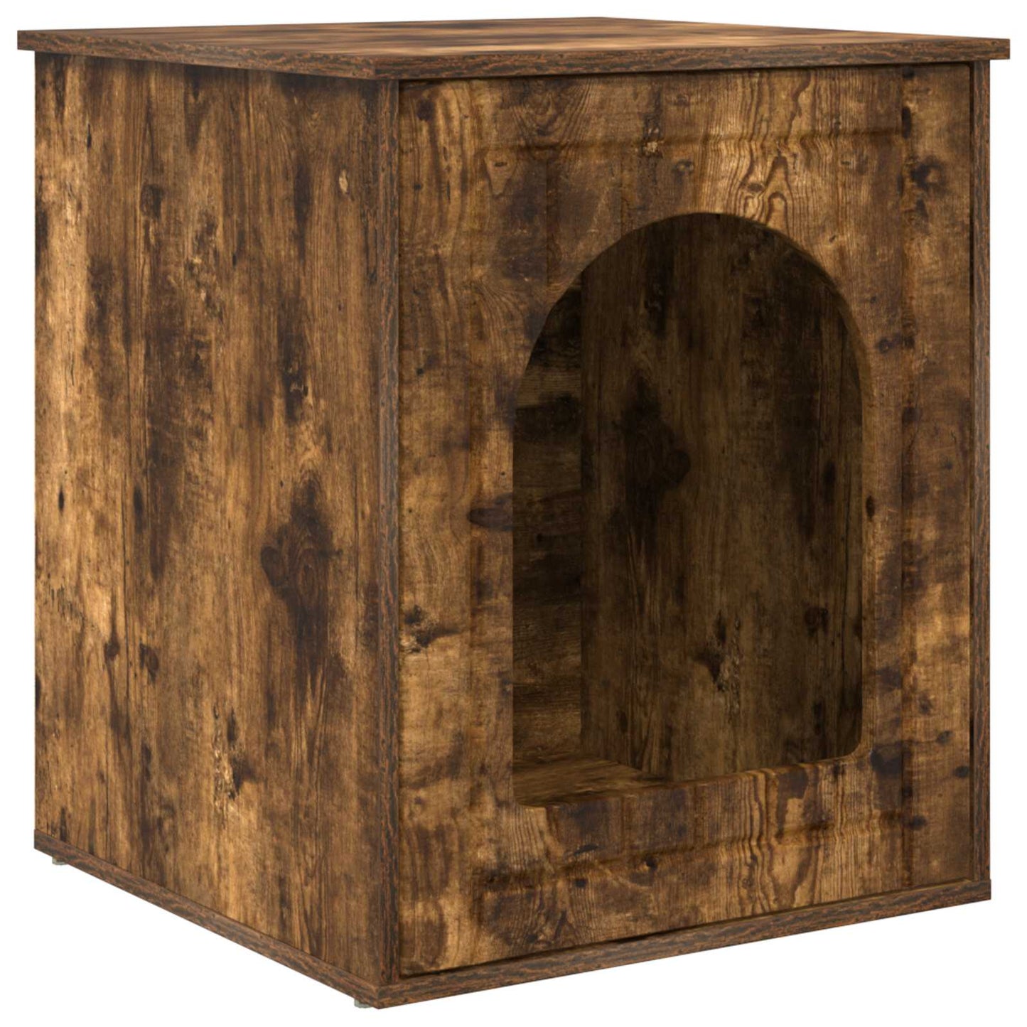 Cat House Smoked Oak 53 x 52 x 62 cm Engineered Wood