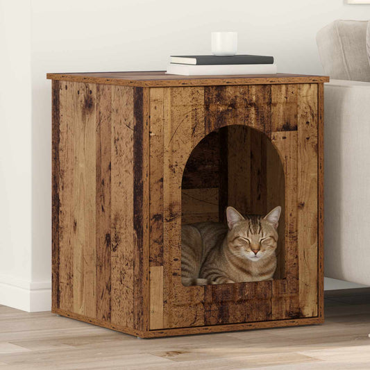 Cat House Old Wood 53 x 52 x 62 cm Engineered Wood