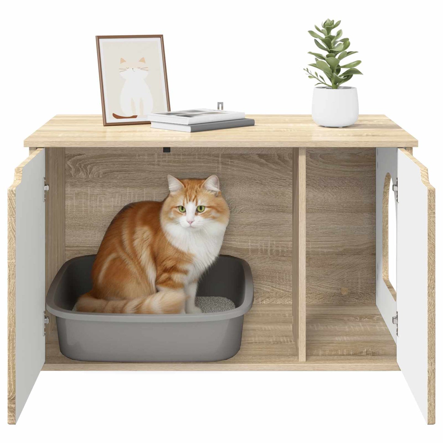 Cat House Sonoma 85 x 55 x 50.5 cm Engineered Wood