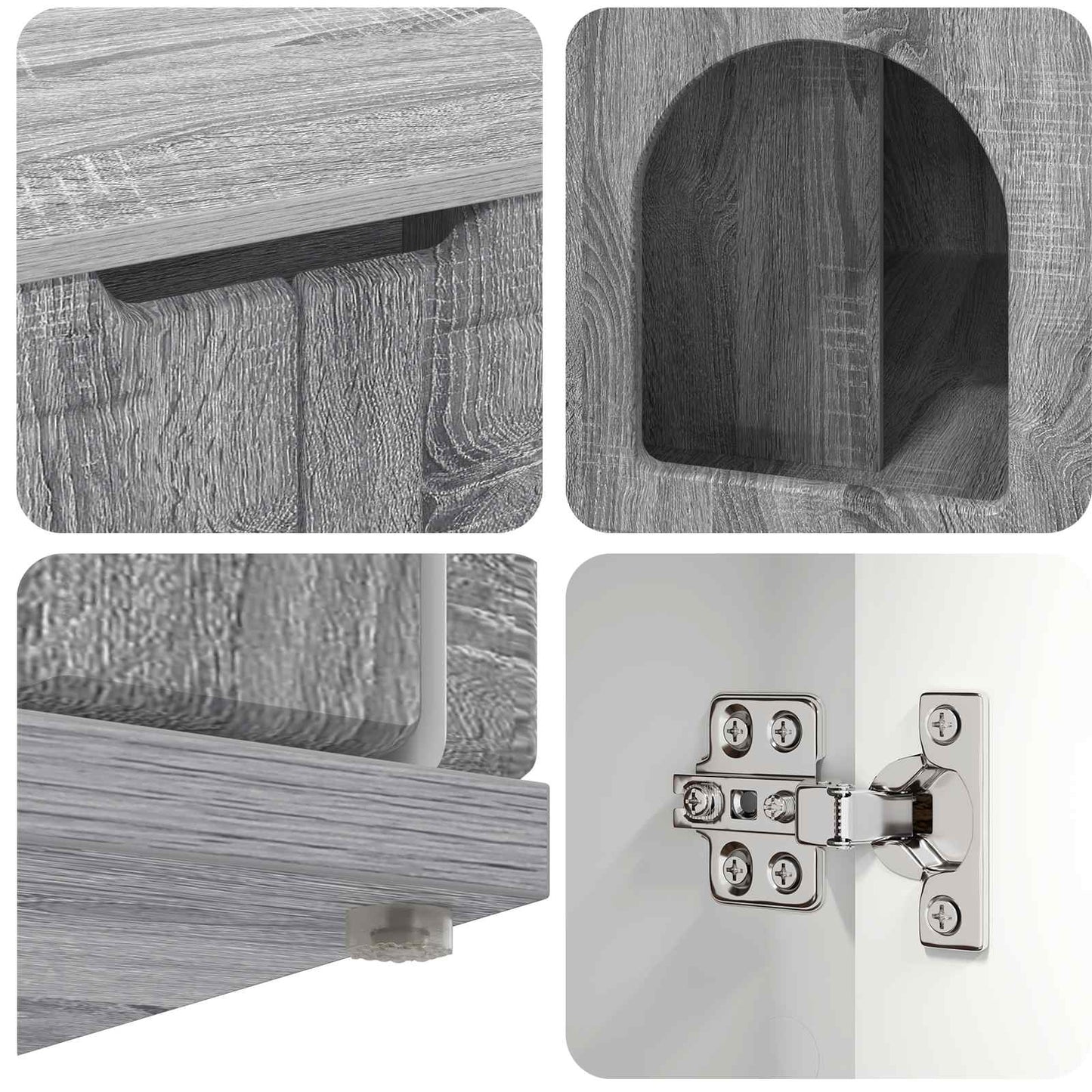 Cat House Grey Sonoma 85 x 55 x 50.5 cm Engineered Wood