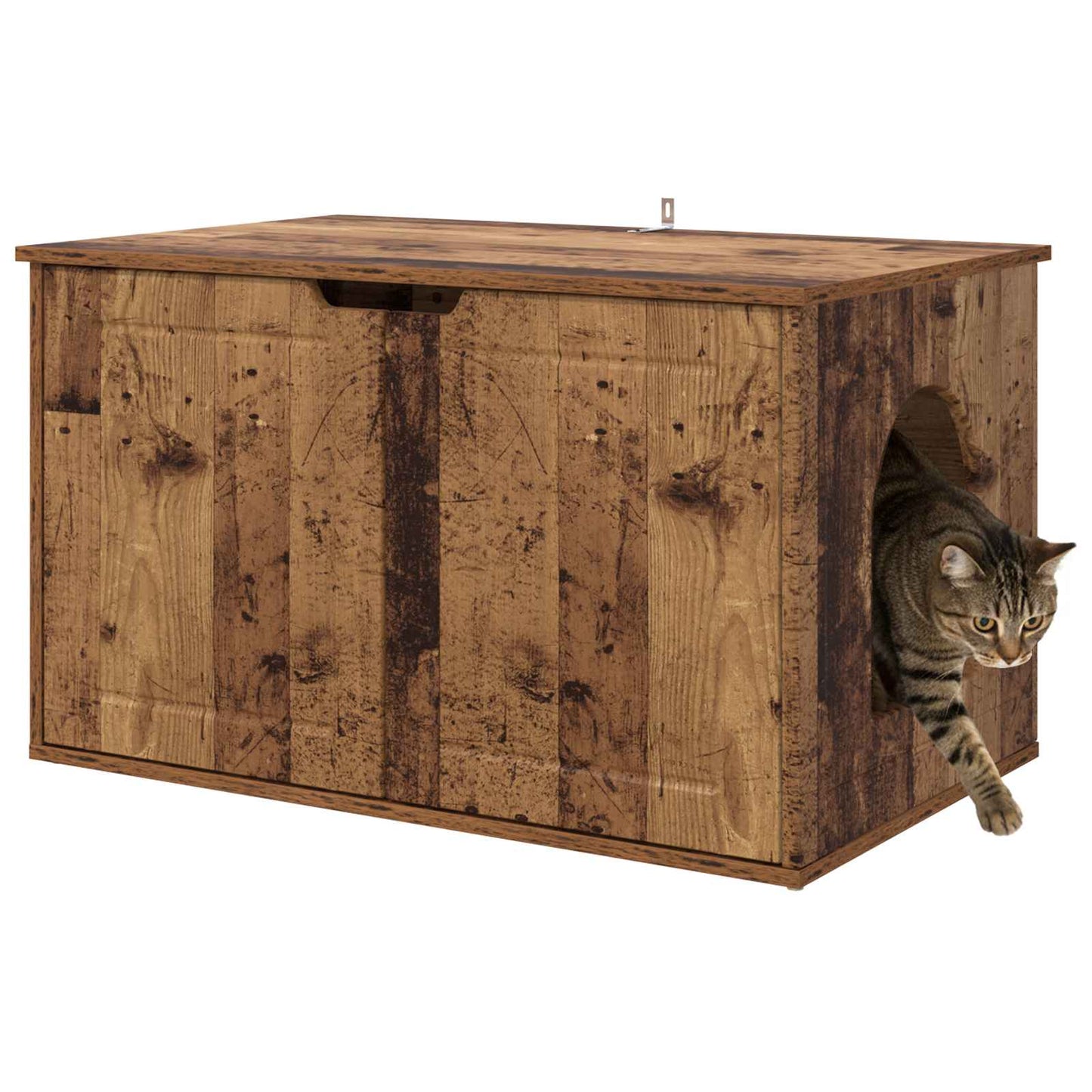 Cat House Old Wood 85 x 55 x 50.5 cm Engineered Wood