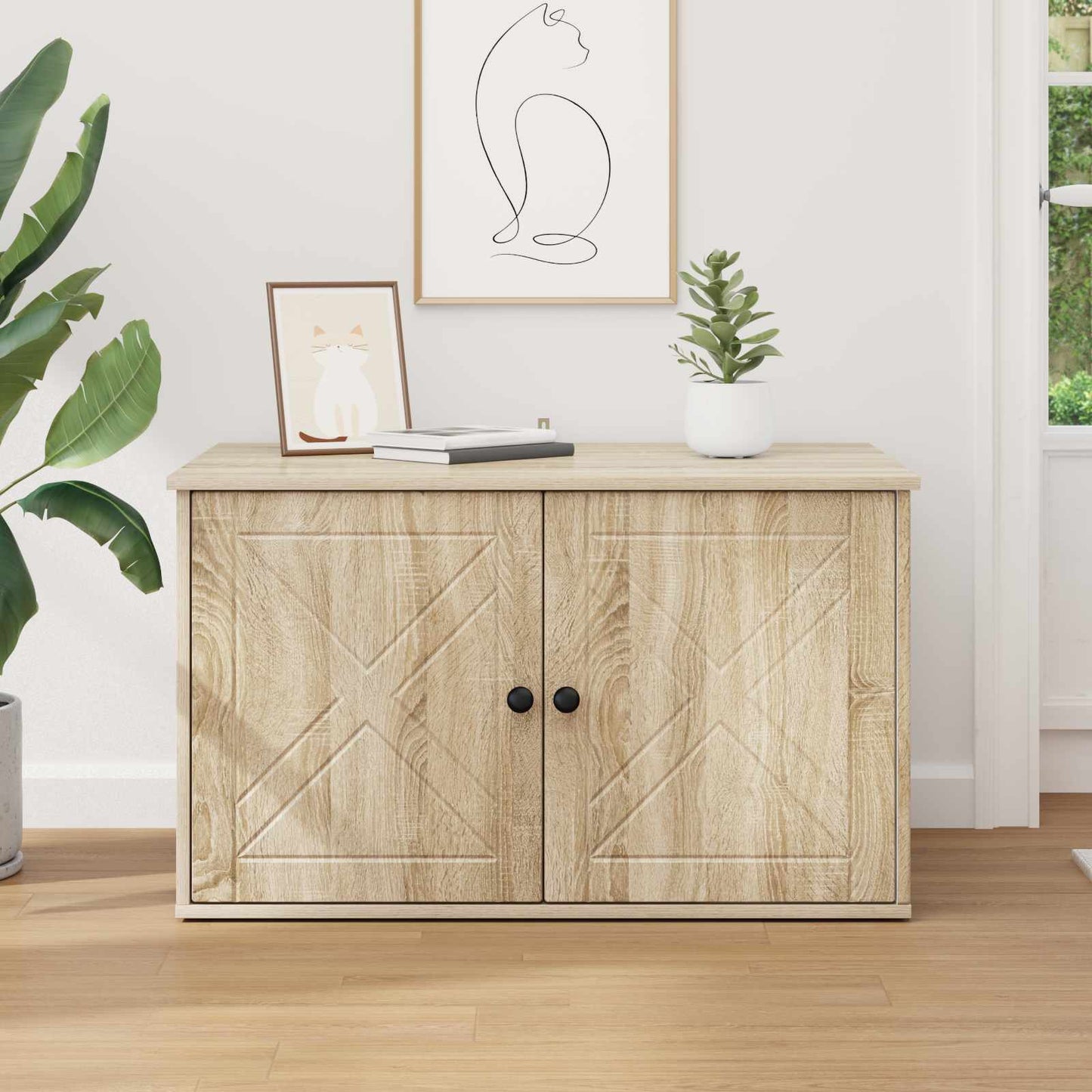 Cat House Sonoma 85 x 55 x 50.5 cm Engineered Wood