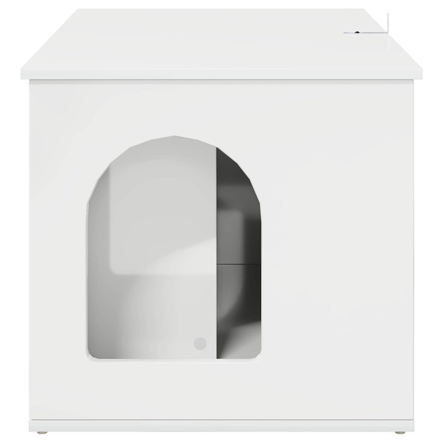Cat House Gloss White 85 x 55 x 50 cm Engineered Wood