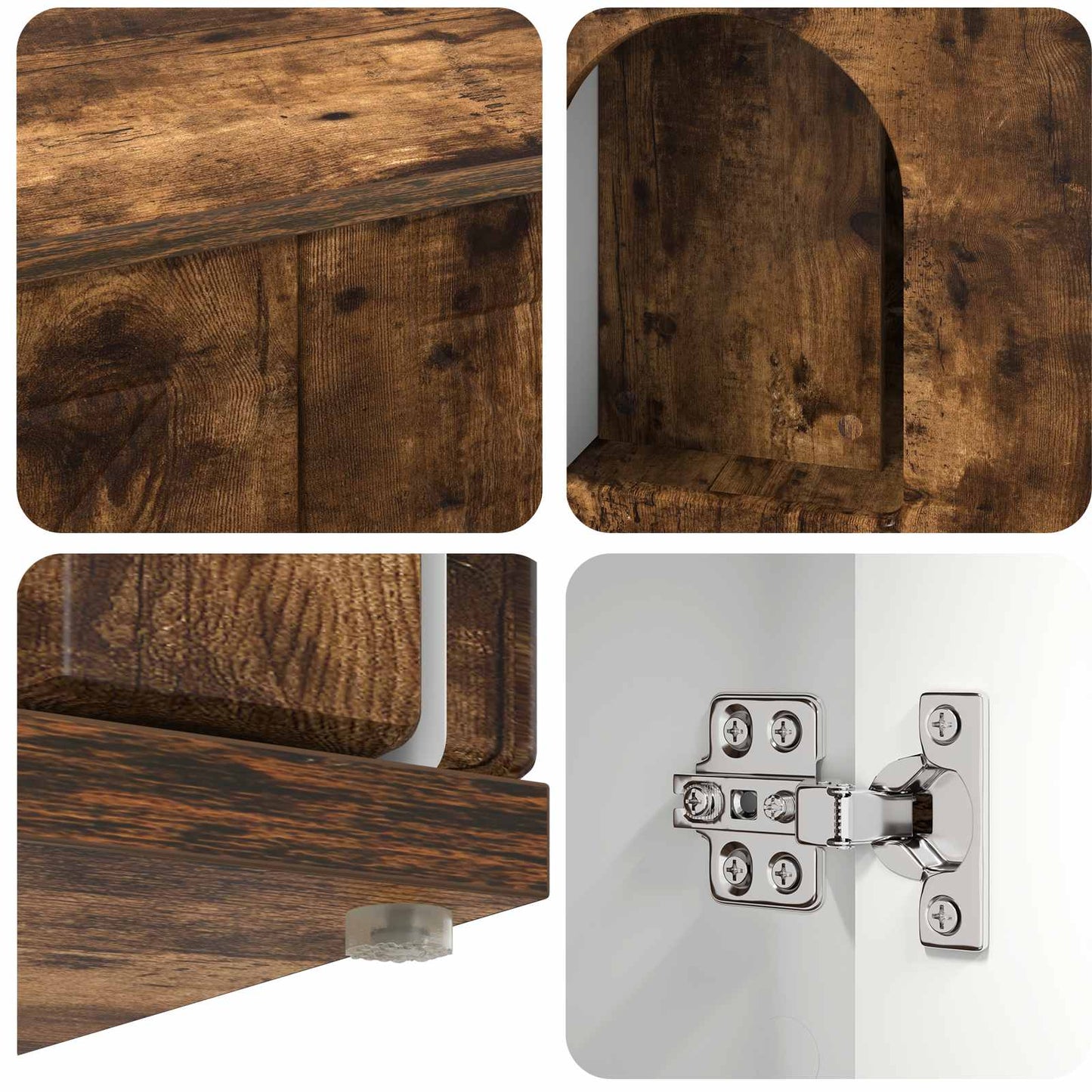 Cat House Smoked Oak 85 x 55 x 50 cm Engineered Wood