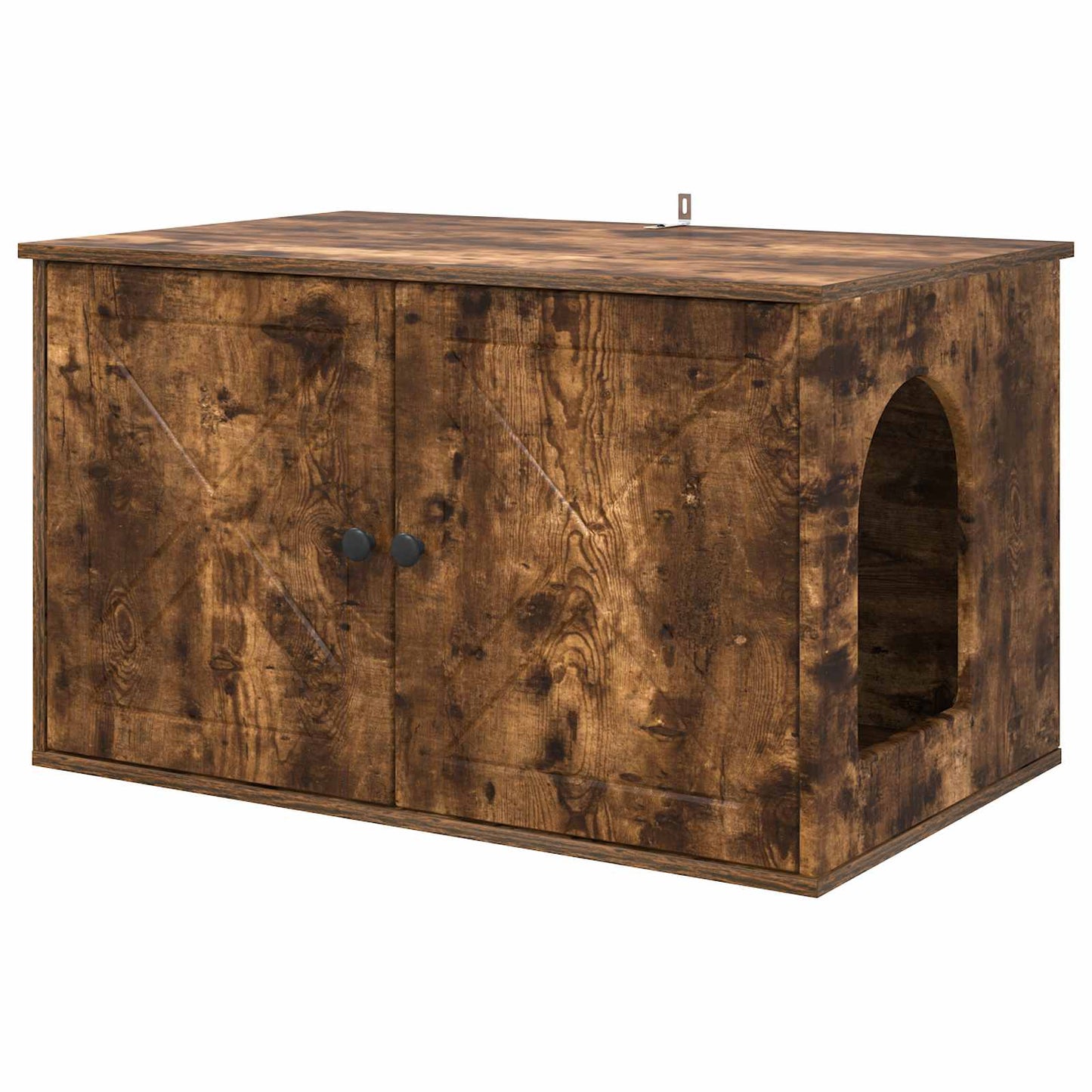 Cat House Smoked Oak 85 x 55 x 50 cm Engineered Wood