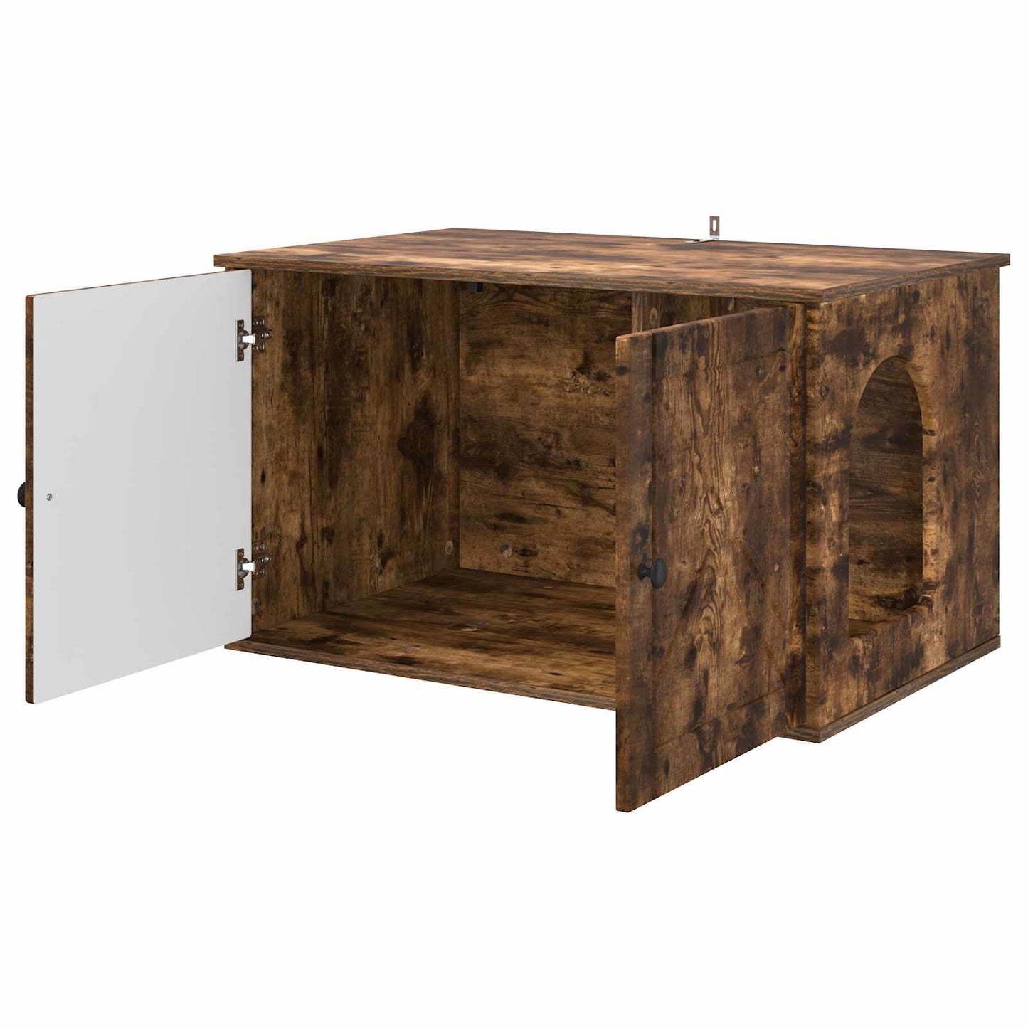 Cat House Smoked Oak 85 x 55 x 50 cm Engineered Wood