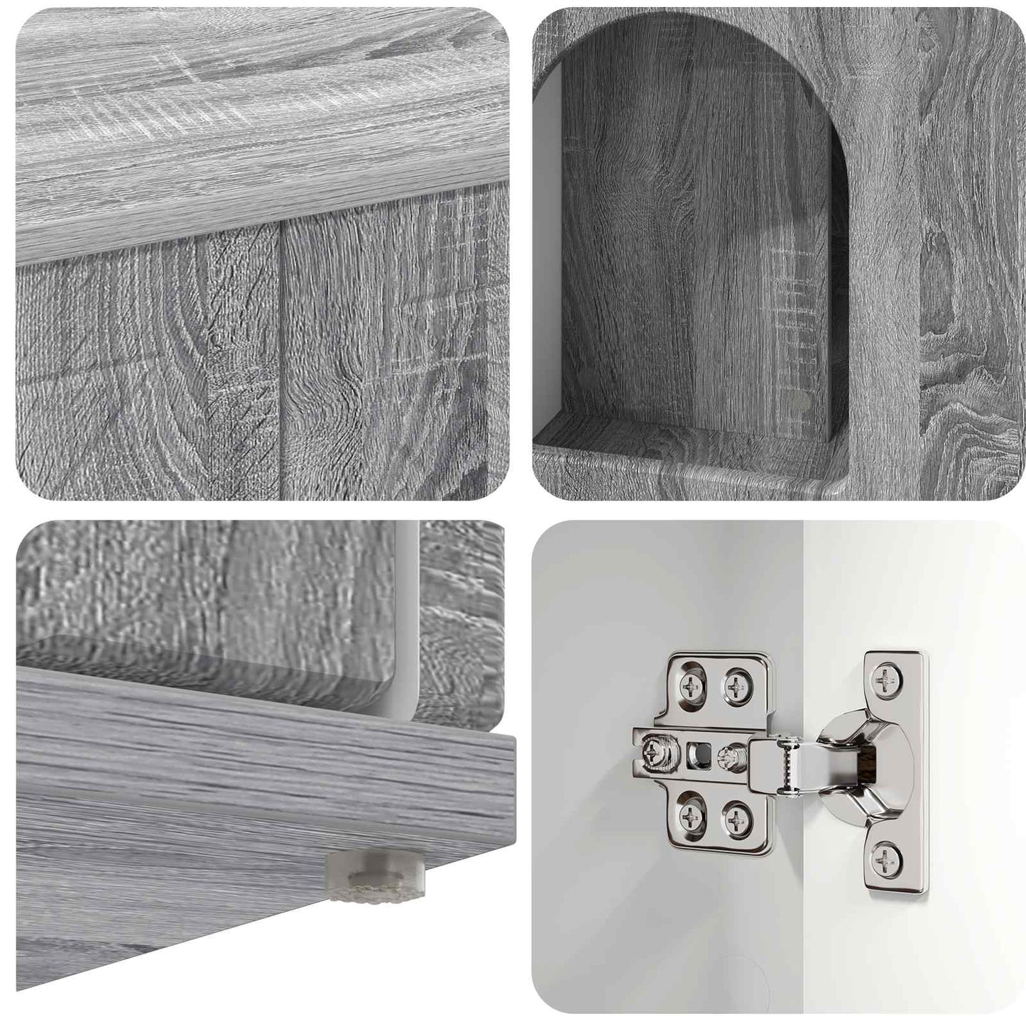 Cat House Grey Sonoma 85 x 55 x 50 cm Engineered Wood