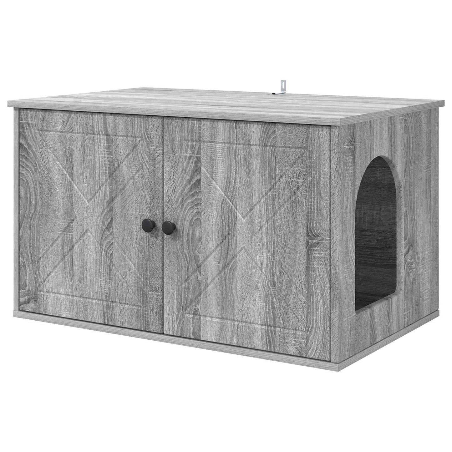 Cat House Grey Sonoma 85 x 55 x 50 cm Engineered Wood