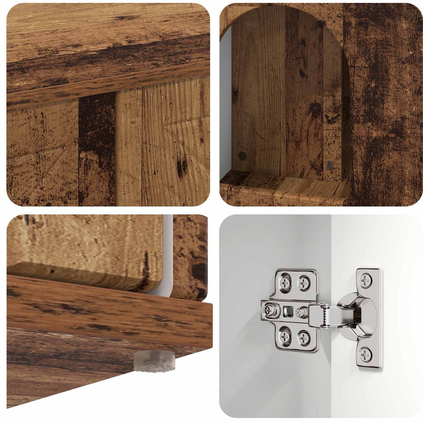 Cat House Old Wood 85 x 55 x 50 cm Engineered Wood